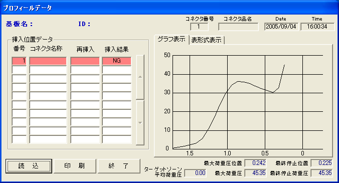 プロフィール画面